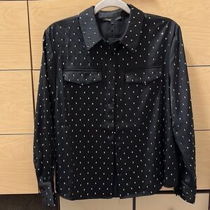 Maje rhinestone-embellished satin shirt. Size 1. US size 4. New with tag